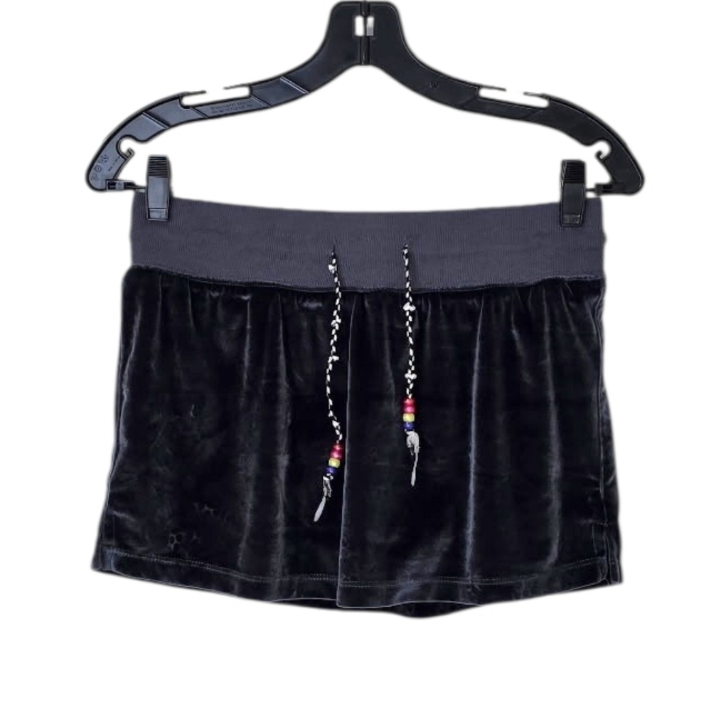Natural Life Velour Velvet‎ Mini Skirt Navy Blue Women's Small Lined